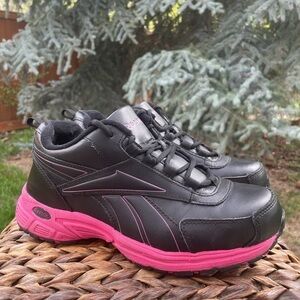 Reebok Work Ateron RB482 Womens Black/Pink Work & Athletic Cross Trainer Shoes